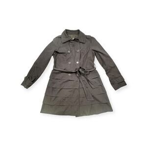 INC International Concepts Black Tiered Polyester Elegant Outerwear Size‎ Medium